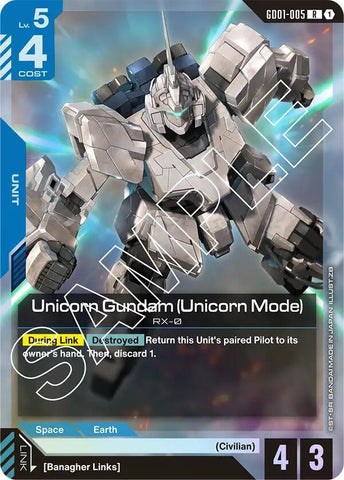 Unicorn Gundam (Unicorn Mode) (GD01)