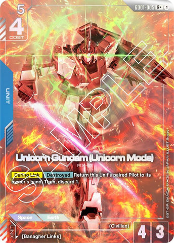 Unicorn Gundam (Unicorn Mode) (R+) (GD01)