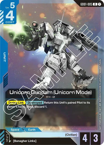 Unicorn Gundam (Unicorn Mode) [Launch Event] (GCG-PR)