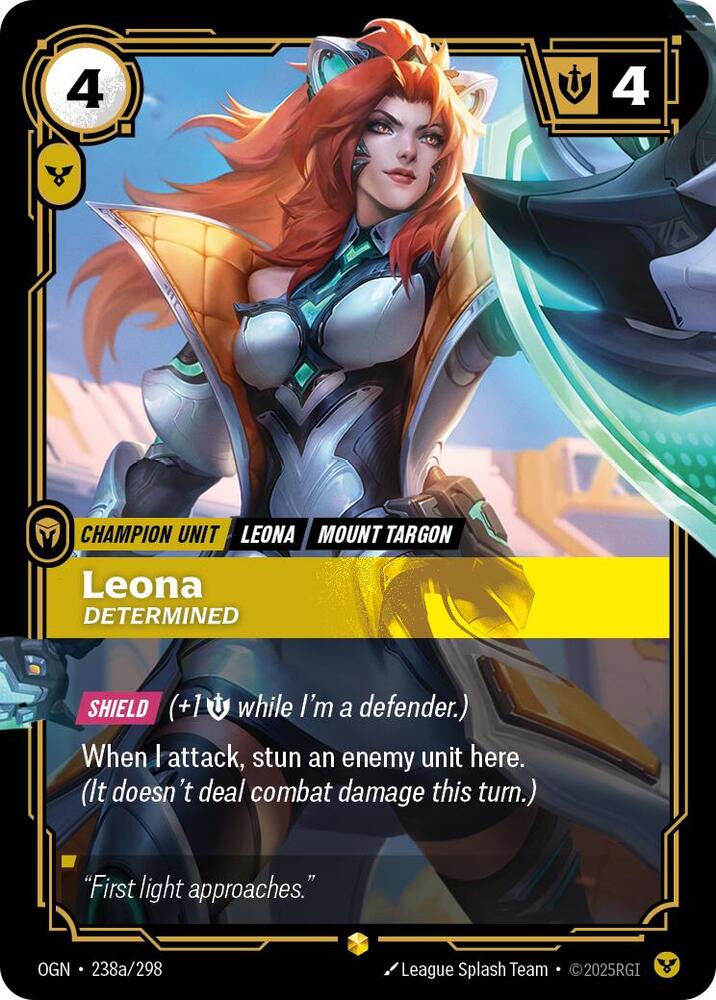 Leona - Determined (Alternate Art) - Origins (OGN)