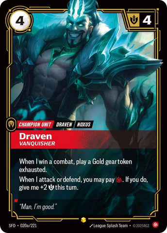 Draven - Vanquisher (Alternate Art) - SpiritForged (SFD)