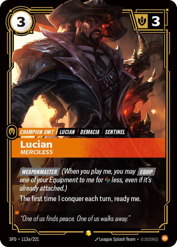 Lucian - Merciless (Alternate Art) - Spiritforged (SFD)