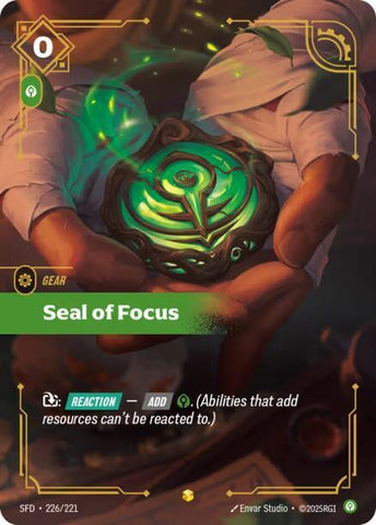 Seal of Focus (Overnumbered) - Spiritforged (SFD)
