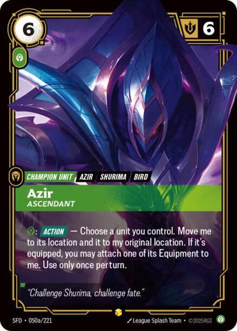 Azir - Ascendant (Alternate Art) - Spiritforged (SFD)