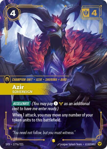 Azir - Sovereign (Alternate Art) - Spiritforged (SFD)