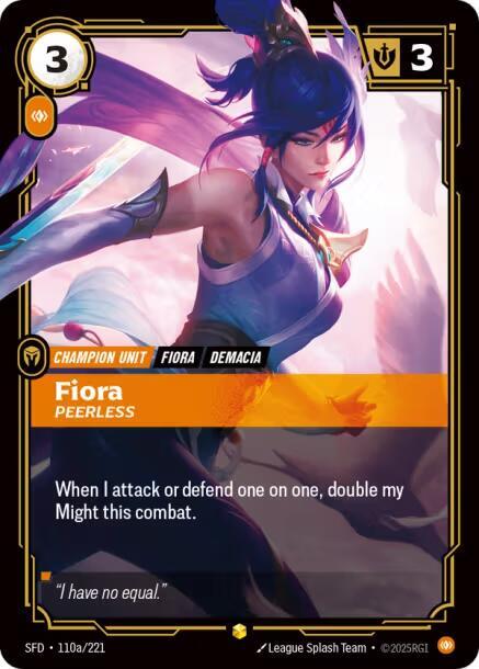 Fiora - Peerless (Alternate Art) - Spiritforged (SFD)