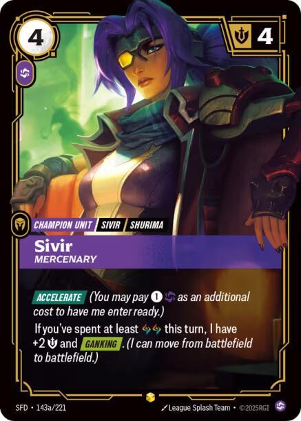 Sivir - Mercenary (Alternate Art) - Spiritforged (SFD)