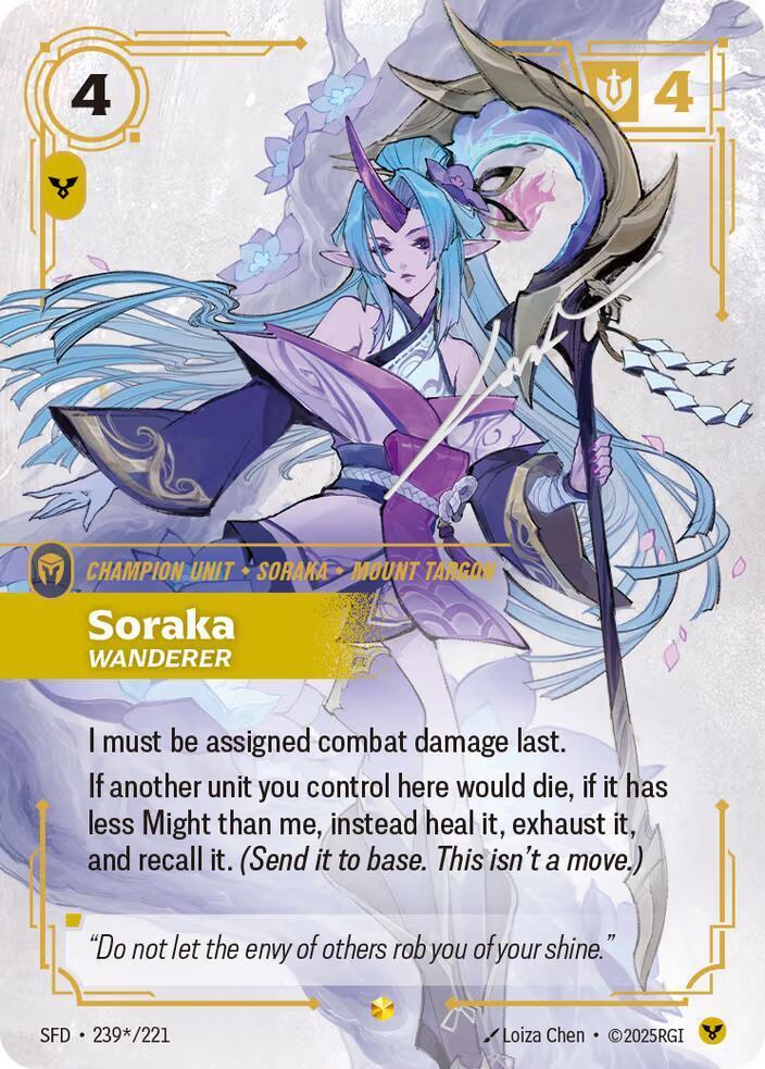 Soraka - Wanderer (Signature) - Spiritforged (SFD)