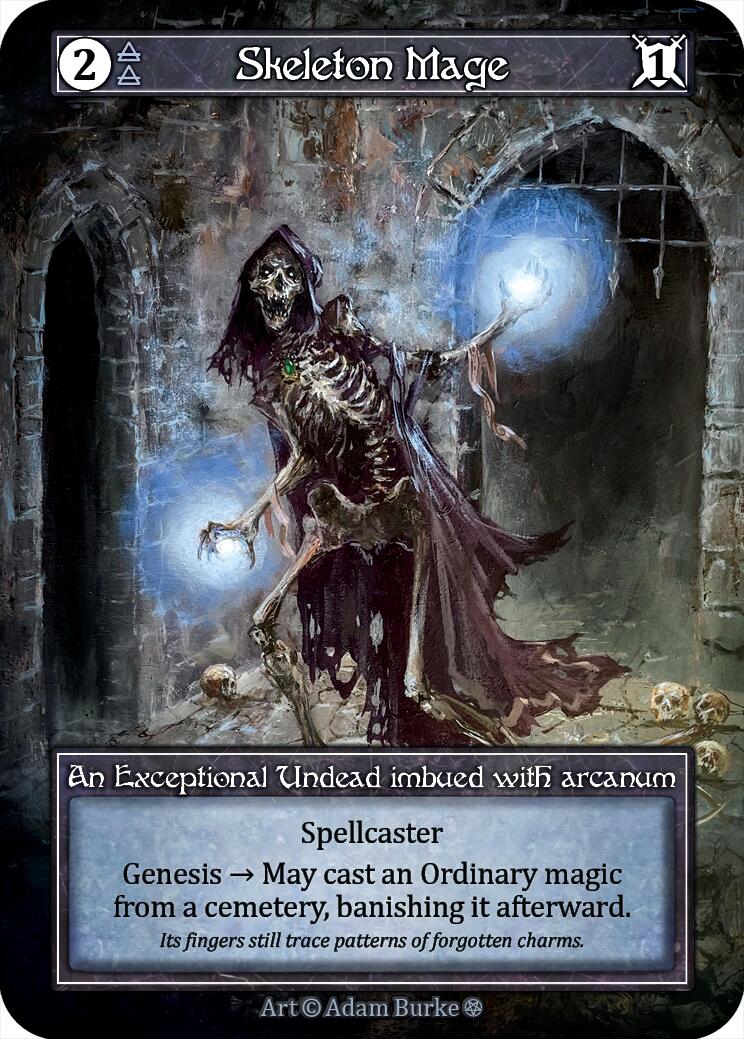 Skeleton Mage (Foil) [Gothic]