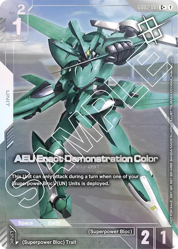 AEU Enact Demonstration Color (Store Tournament Winner Pack 03) - Gundam Promotional Cards (GCG-PR)