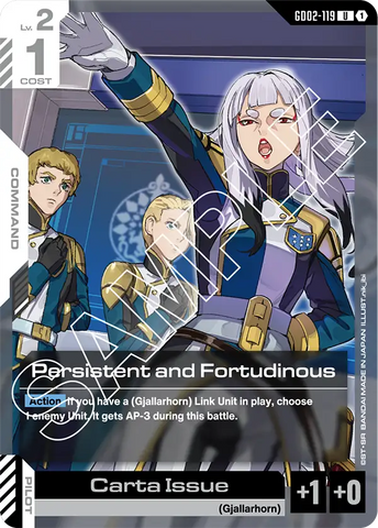 Persistent and Fortudinous (GD02)