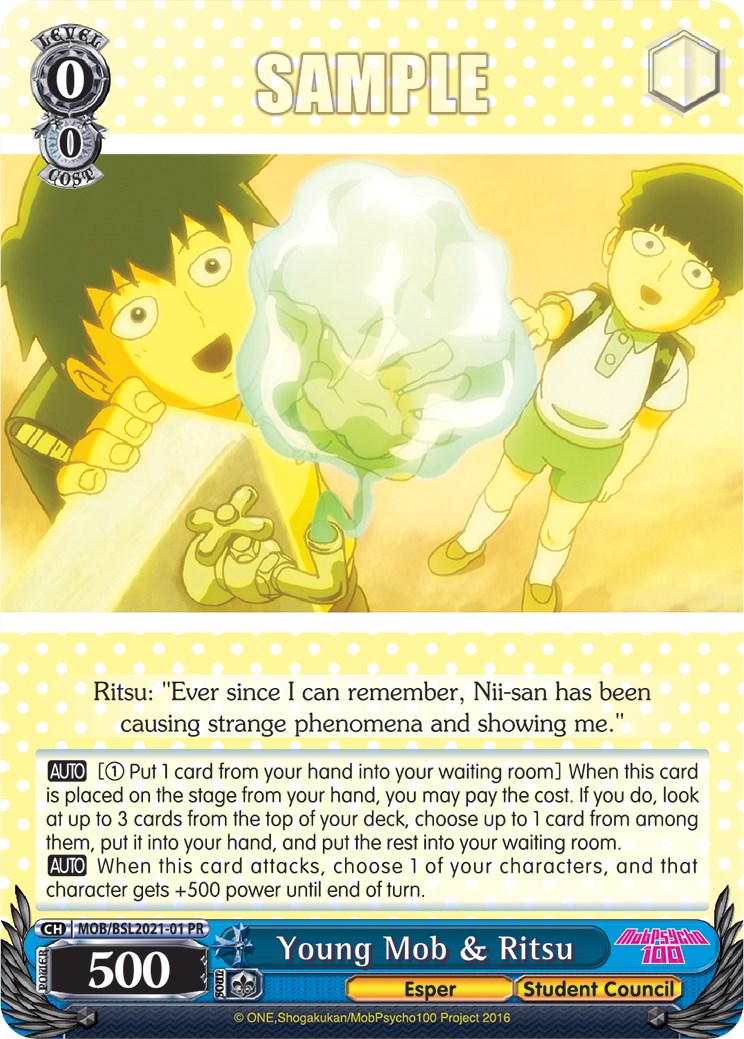 Young Mob & Ritsu (MOB/BSL2021-01 PR) [Bushiroad Event Cards]