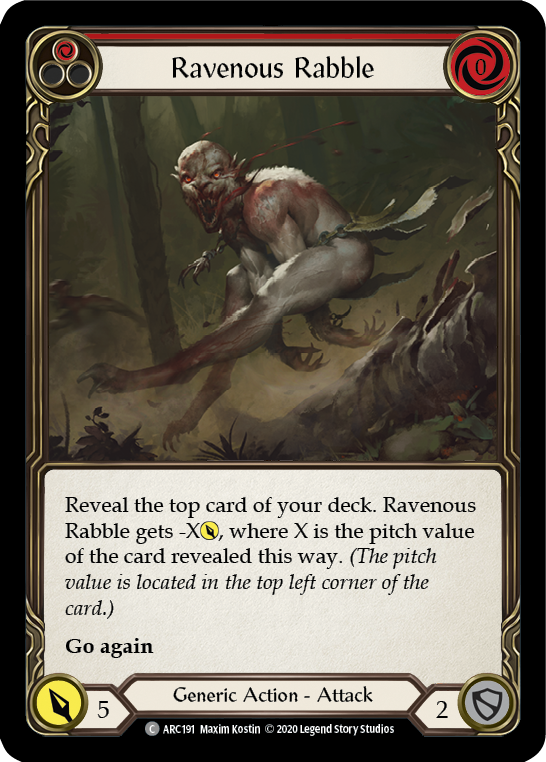 Ravenous Rabble (Red) [ARC191] Unlimited Rainbow Foil