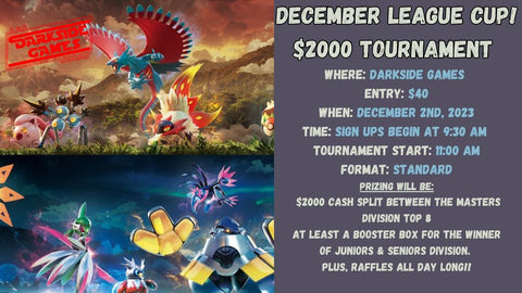 December League Cup/$2,000 Tournament ticket