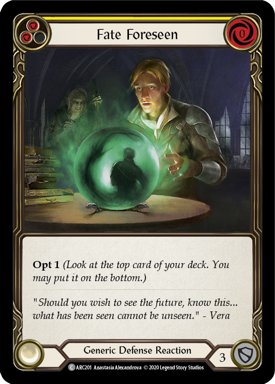 Fate Foreseen (Yellow) [ARC201] Unlimited Rainbow Foil