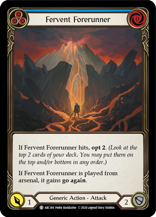 Fervent Forerunner (Blue) [ARC184] Unlimited Normal