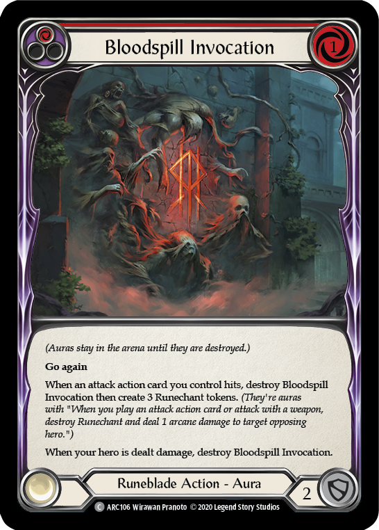 Bloodspill Invocation (Red) [ARC106] Unlimited Rainbow Foil