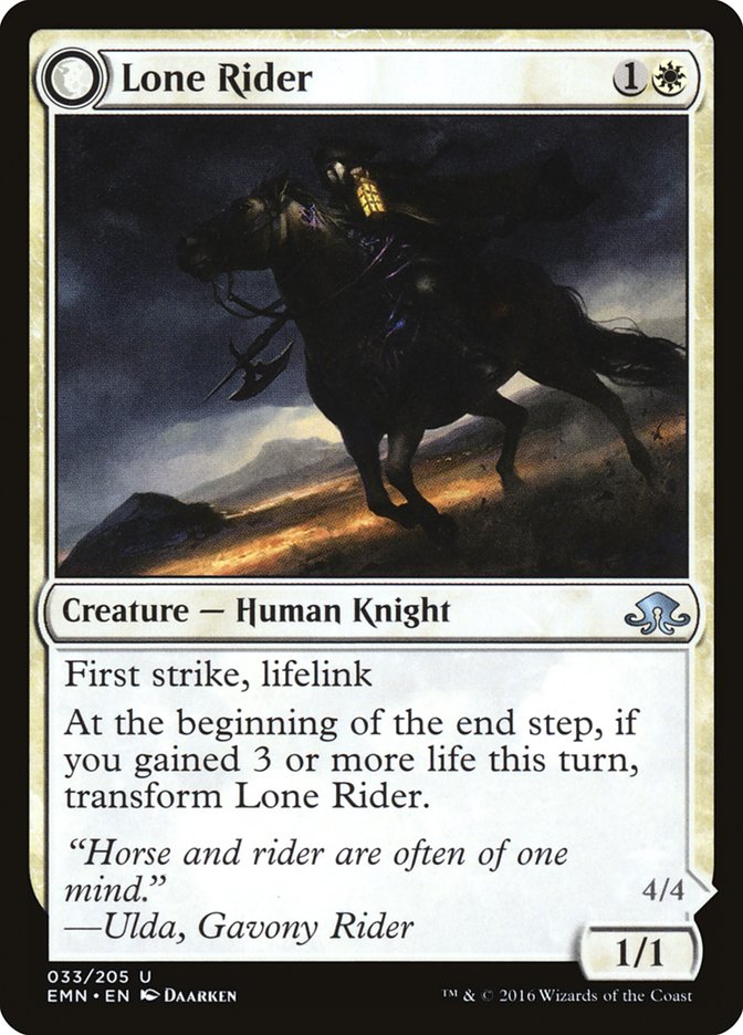 Lone Rider // It That Rides as One [Eldritch Moon]