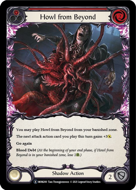Howl from Beyond (Red) (Rainbow Foil) [U-MON200-RF] Unlimited Rainbow Foil