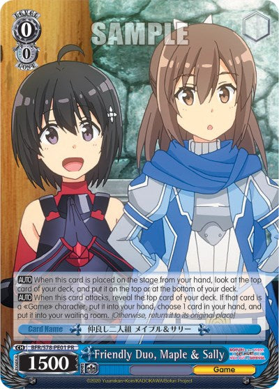 Friendly Duo, Maple & Sally (BFR/S78-PE01 PR) (Promo) [BOFURI: I Don't Want to Get Hurt, so I'll Max Out My Defense]