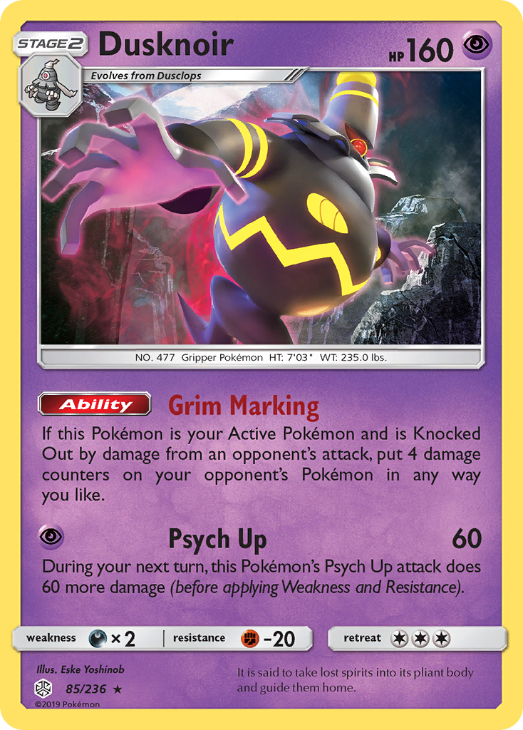 Dusknoir (85/236) [Sun & Moon: Cosmic Eclipse]