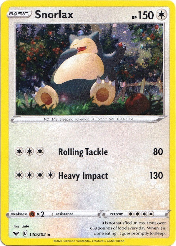 Snorlax (140/202) (Cosmos Holo) [Sword & Shield: Base Set]