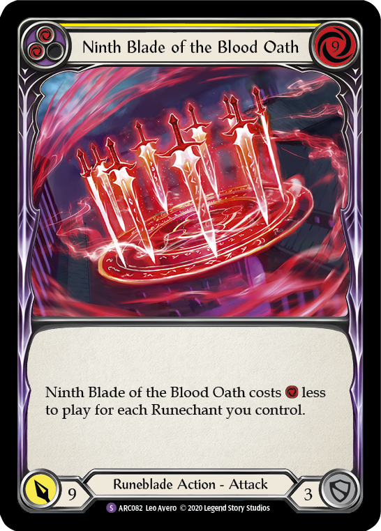 Ninth Blade of the Blood Oath [ARC082] Unlimited Rainbow Foil