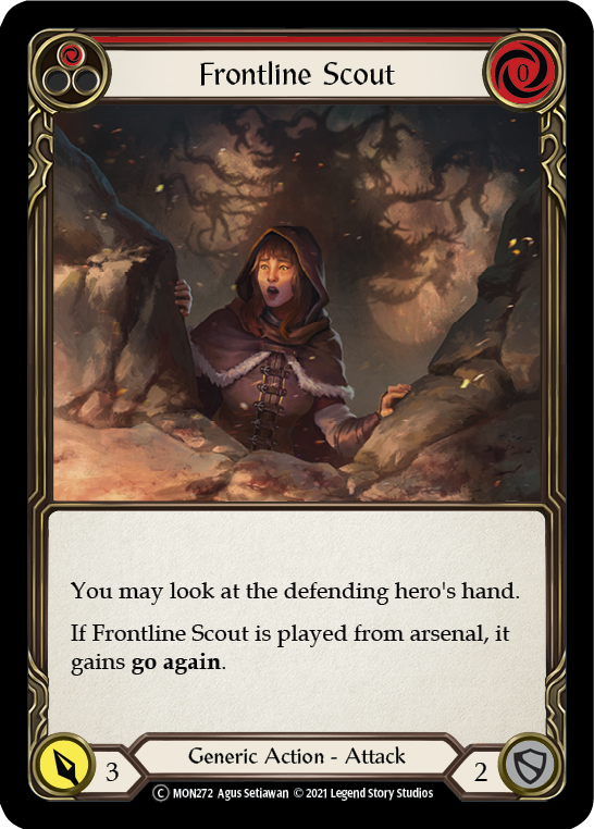 Frontline Scout (Red) (Rainbow Foil) [U-MON272-RF] Unlimited Rainbow Foil