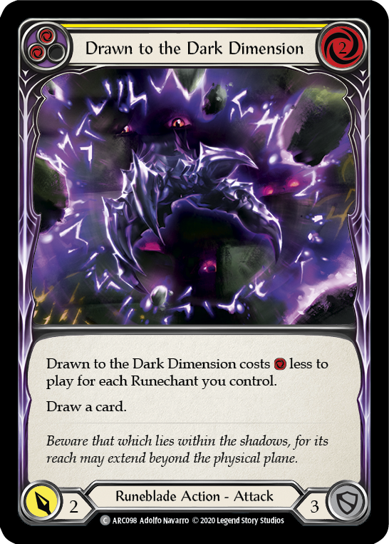 Drawn to the Dark Dimension (Yellow) [ARC098] Unlimited Rainbow Foil