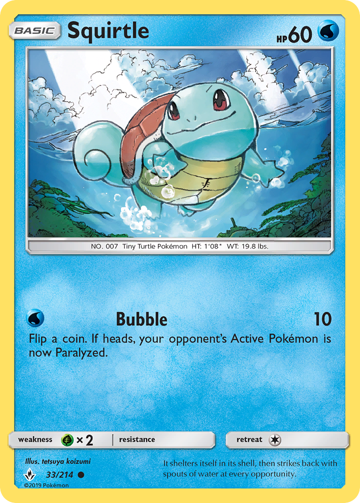 Squirtle (33/214) [Sun & Moon: Unbroken Bonds]