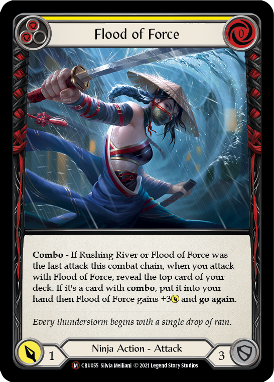 Flood of Force (Rainbow Foil) [CRU055-RF] Unlimited Rainbow Foil