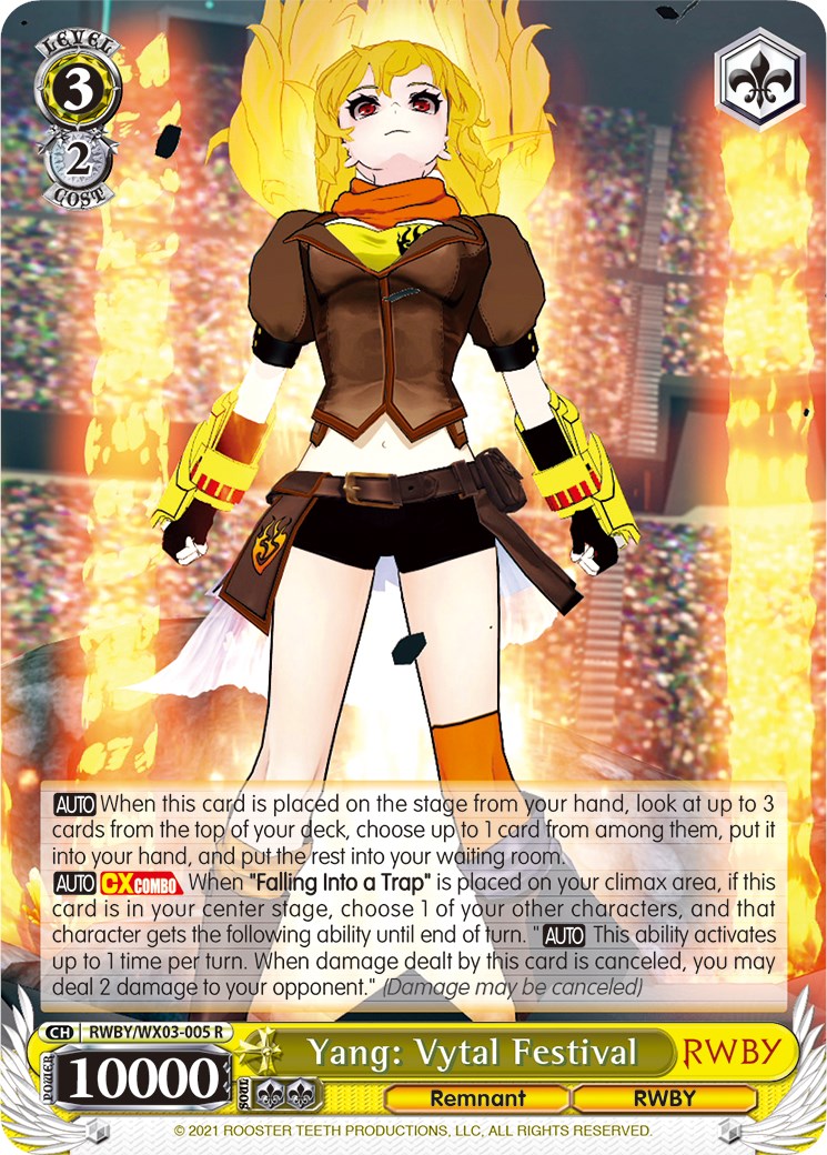 Yang: Vytal Festival (RWBY/WX03-005 R) [RWBY]