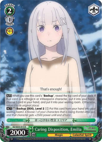 Caring Disposition, Emilia (RZ/SE35-E13 R) (Parallel Foil) [Re:ZERO: The Frozen Bond]