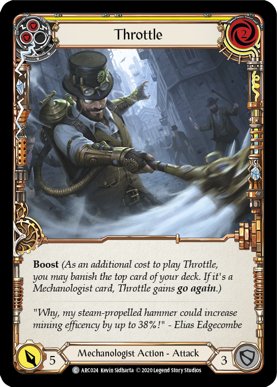 Throttle (Yellow) [ARC024] Unlimited Rainbow Foil