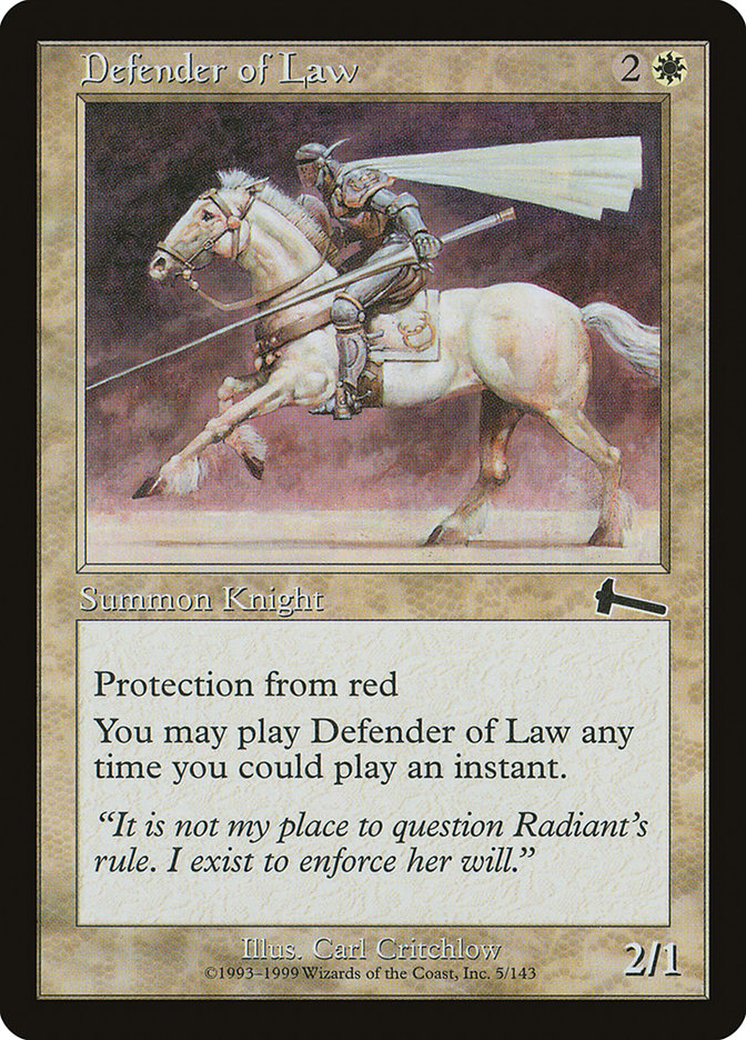 Defender of Law [Urza's Legacy]