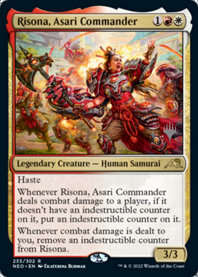 Risona, Asari Commander (Promo Pack) [Kamigawa: Neon Dynasty Promos]