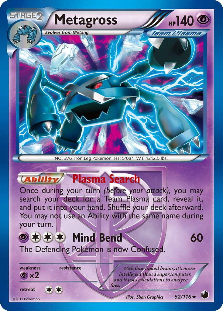 Metagross (52/116) [Black & White: Plasma Freeze]