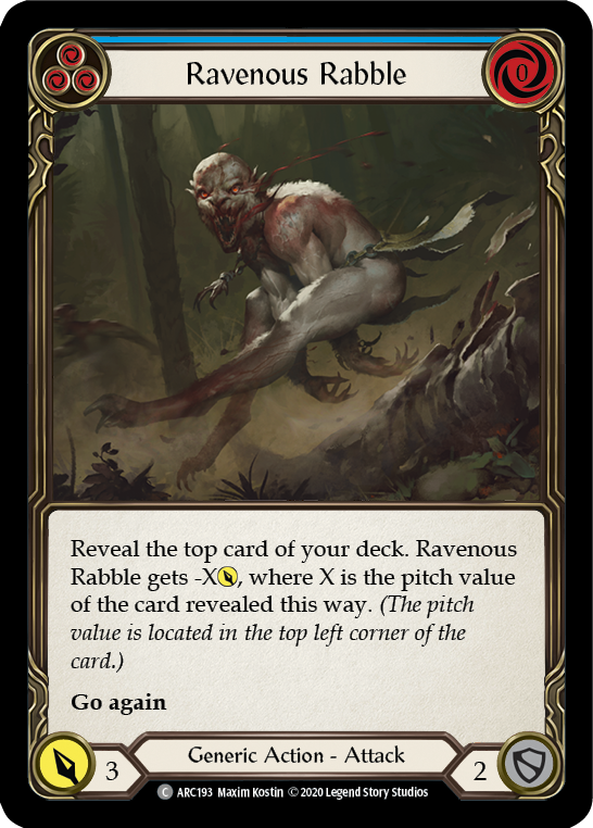 Ravenous Rabble (Blue) [ARC193] Unlimited Rainbow Foil