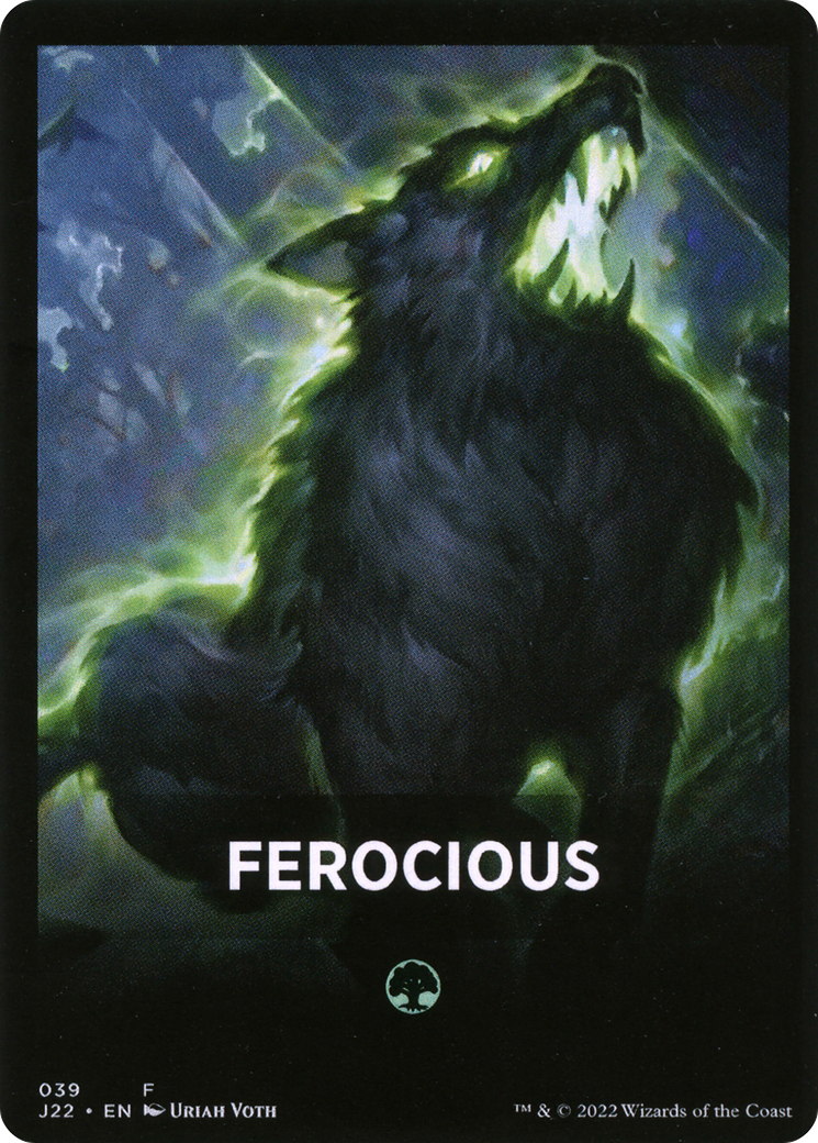 Ferocious Theme Card [Jumpstart 2022 Front Cards]