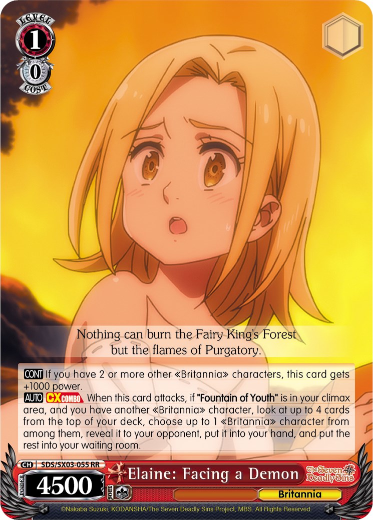 Elaine: Facing a Demon (SDS/SX03-055 RR) [The Seven Deadly Sins]