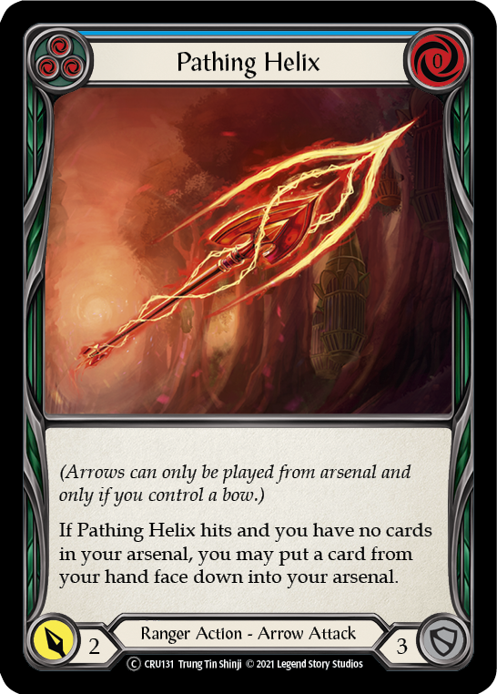 Pathing Helix (Blue) (Rainbow Foil) [CRU131-RF] Unlimited Rainbow Foil