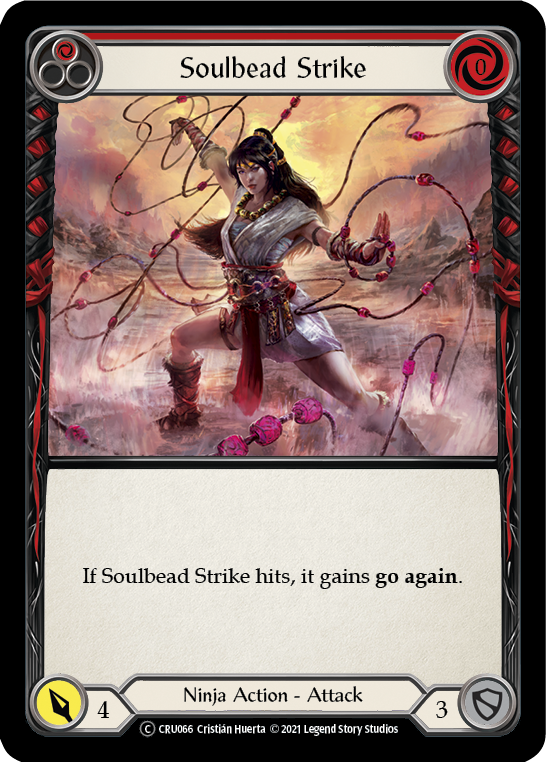 Soulbead Strike (Red) (Rainbow Foil) [CRU066-RF] Unlimited Rainbow Foil