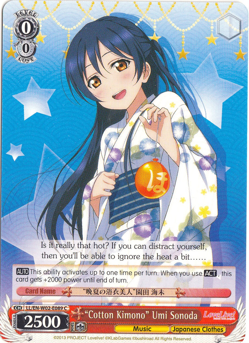 "Cotton Kimono" Umi Sonoda (LL/EN-W02-E089 C) [Love Live! DX Vol.2]