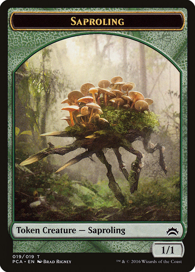 Angel // Saproling Double-Sided Token [Planechase Anthology Tokens]
