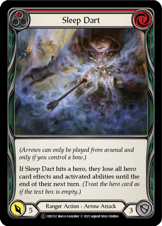 Sleep Dart (Red) (Rainbow Foil) [CRU132-RF] Unlimited Rainbow Foil