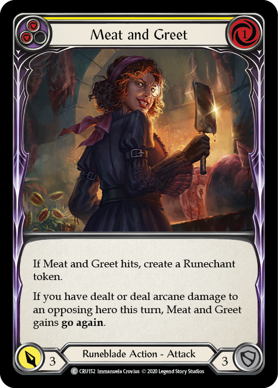 Meat and Greet (Yellow) [CRU152] 1st Edition Rainbow Foil